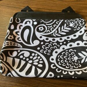Thirty one black and white small tote bag for walker or wheelchair new